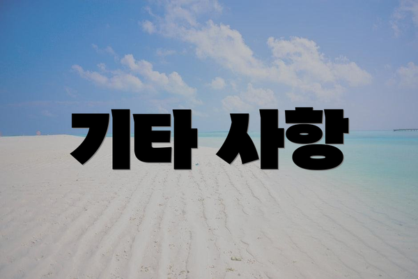 기타 사항