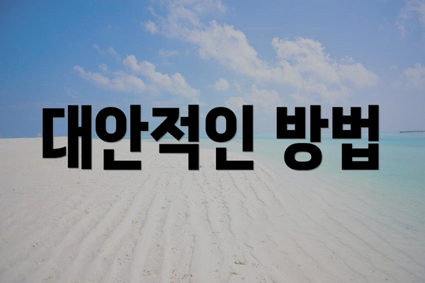 대안적인 방법