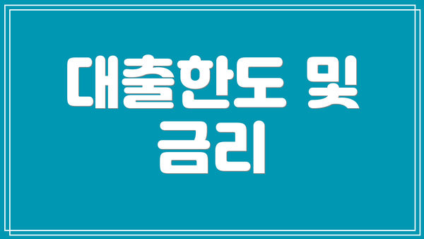 대출한도 및 금리