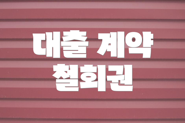 대출 계약 철회권