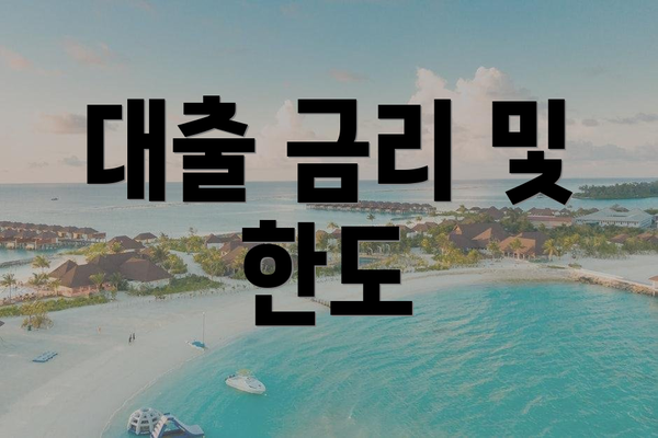 대출 금리 및 한도