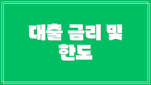 대출 금리 및 한도