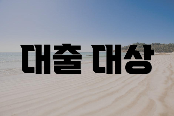 대출 대상
