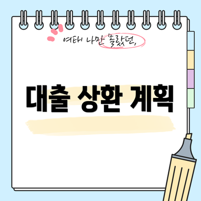 대출 상환 계획
