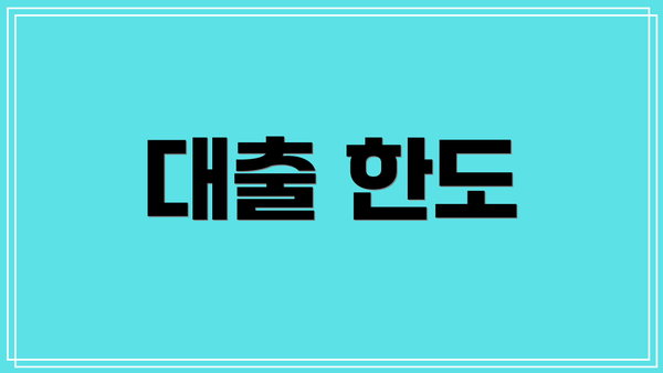 대출 한도