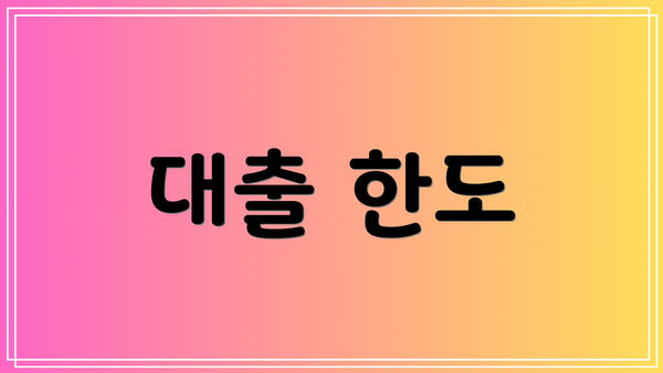 대출 한도