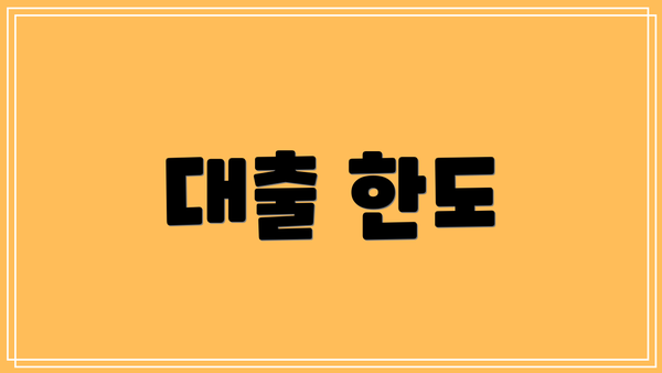 대출 한도