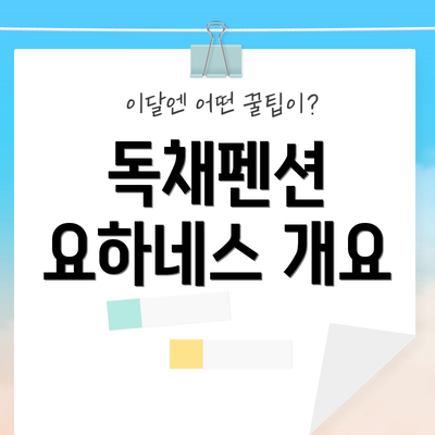 독채펜션 요하네스 개요