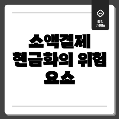 소액결제 현금화의 위험 요소