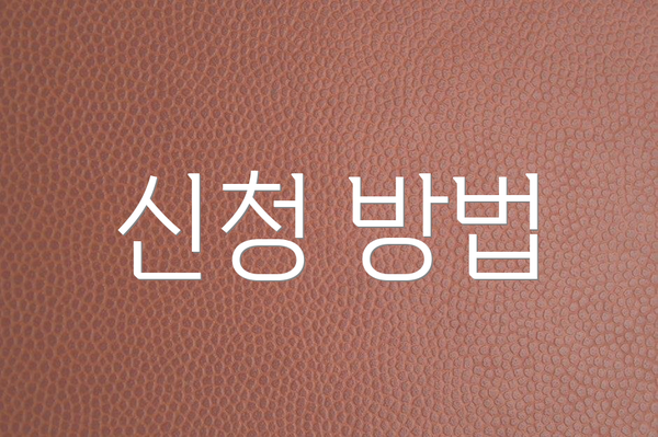 신청 방법