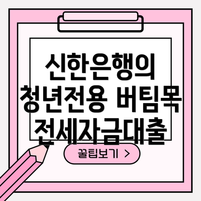 신한은행의 청년전용 버팀목전세자금대출