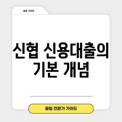 신협 신용대출의 기본 개념