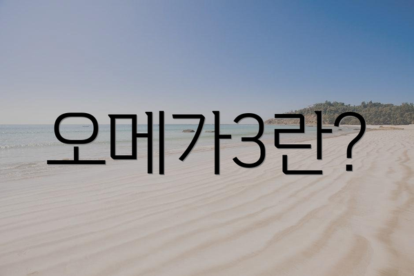 오메가3란?