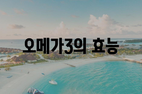오메가3의 효능