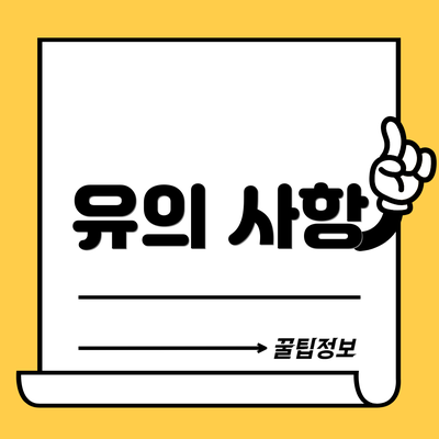 유의 사항