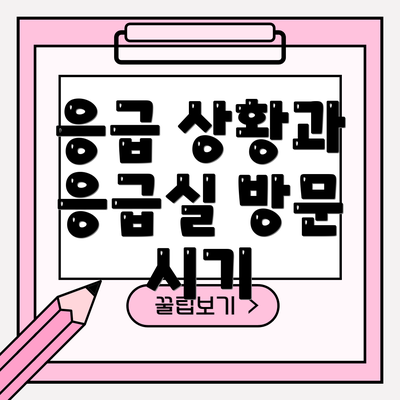 응급 상황과 응급실 방문 시기