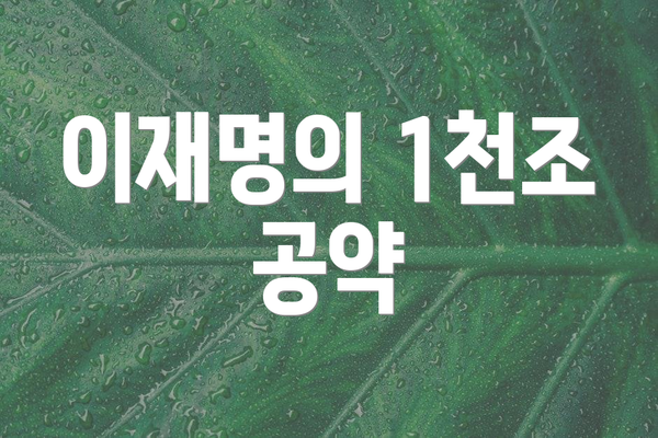 이재명의 1천조 공약