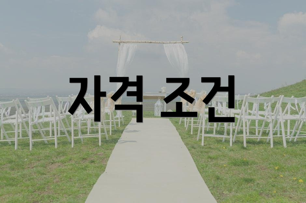 자격 조건