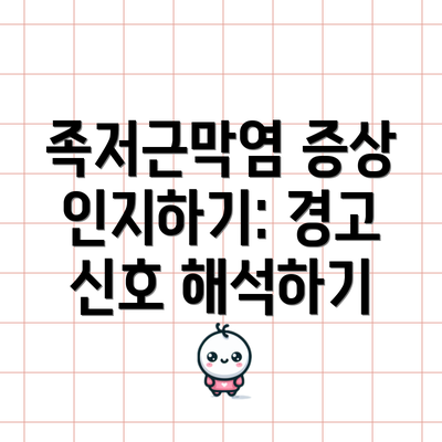 족저근막염 증상 인지하기: 경고 신호 해석하기