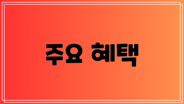 주요 혜택