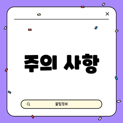 주의 사항