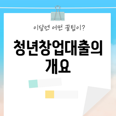 청년창업대출의 개요