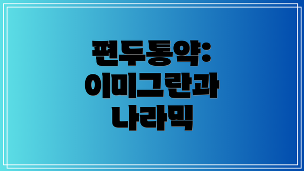 편두통약: 이미그란과 나라믹