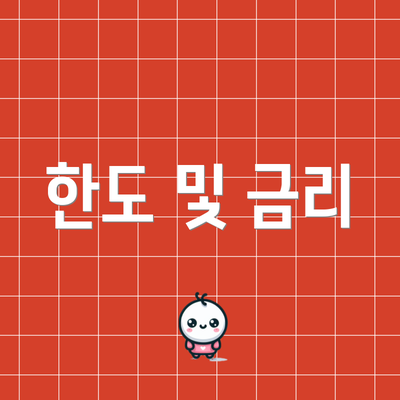 한도 및 금리