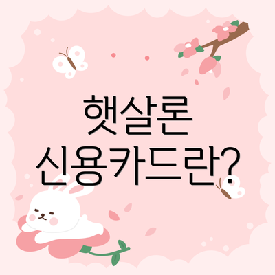 햇살론 신용카드란?