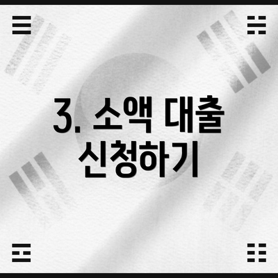 3. 소액 대출 신청하기