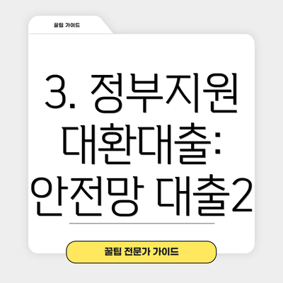 3. 정부지원 대환대출: 안전망 대출2