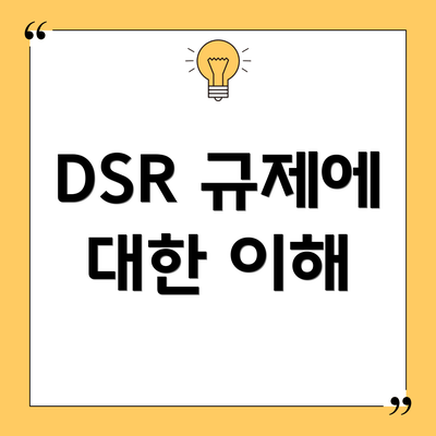 DSR 규제에 대한 이해