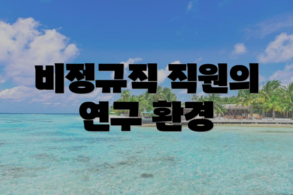 비정규직 직원의 연구 환경