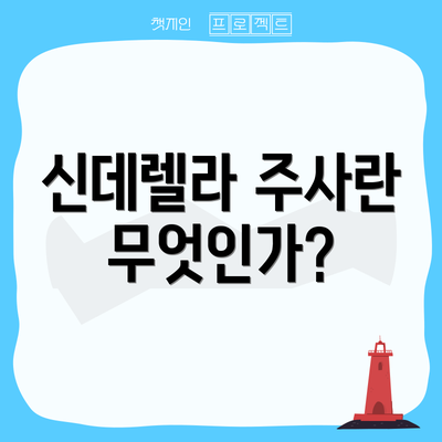 신데렐라 주사란 무엇인가?