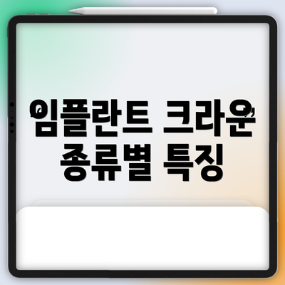 임플란트 크라운 종류별 특징