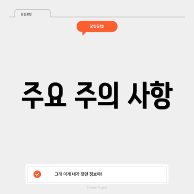 주요 주의 사항