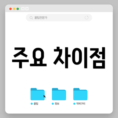 주요 차이점