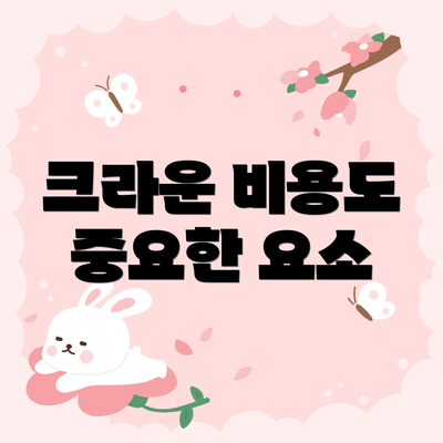 크라운 비용도 중요한 요소