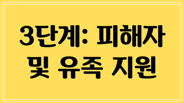 3단계: 피해자 및 유족 지원