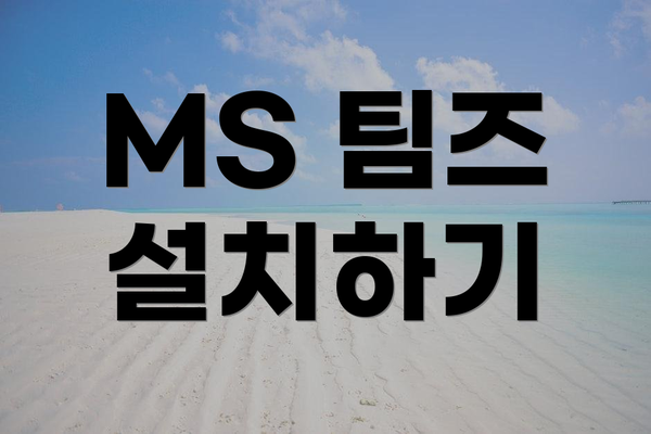 MS 팀즈 설치하기