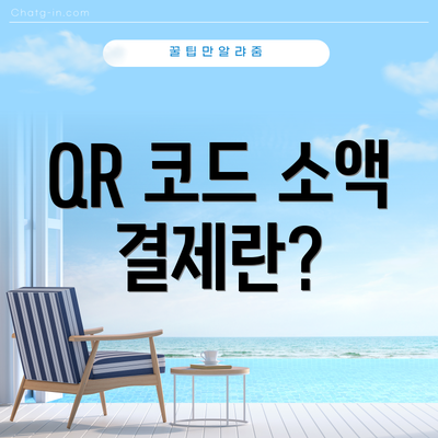 QR 코드 소액 결제란?