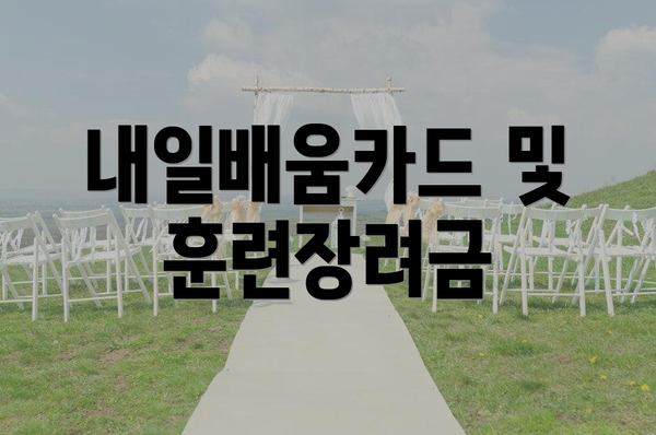 내일배움카드 및 훈련장려금