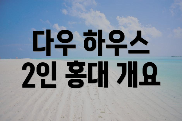 다우 하우스 2인 홍대 개요