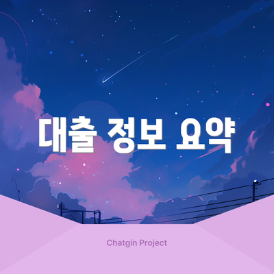 대출 정보 요약