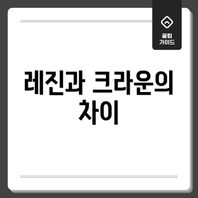 레진과 크라운의 차이