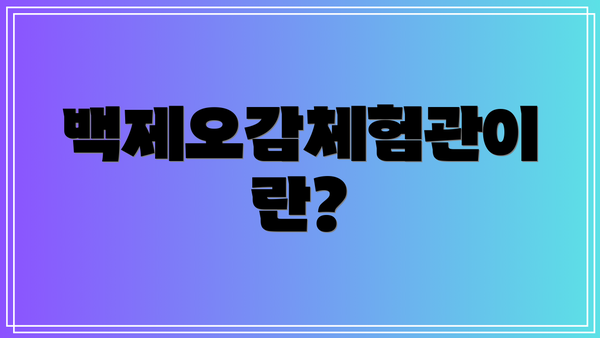백제오감체험관이란?
