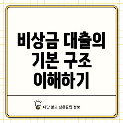 비상금 대출의 기본 구조 이해하기