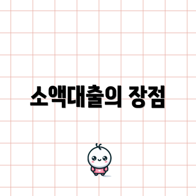 소액대출의 장점