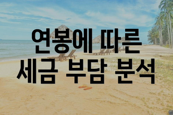 연봉에 따른 세금 부담 분석