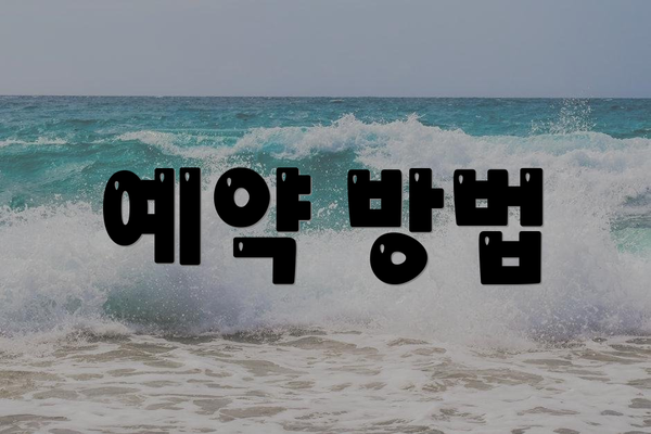 예약 방법